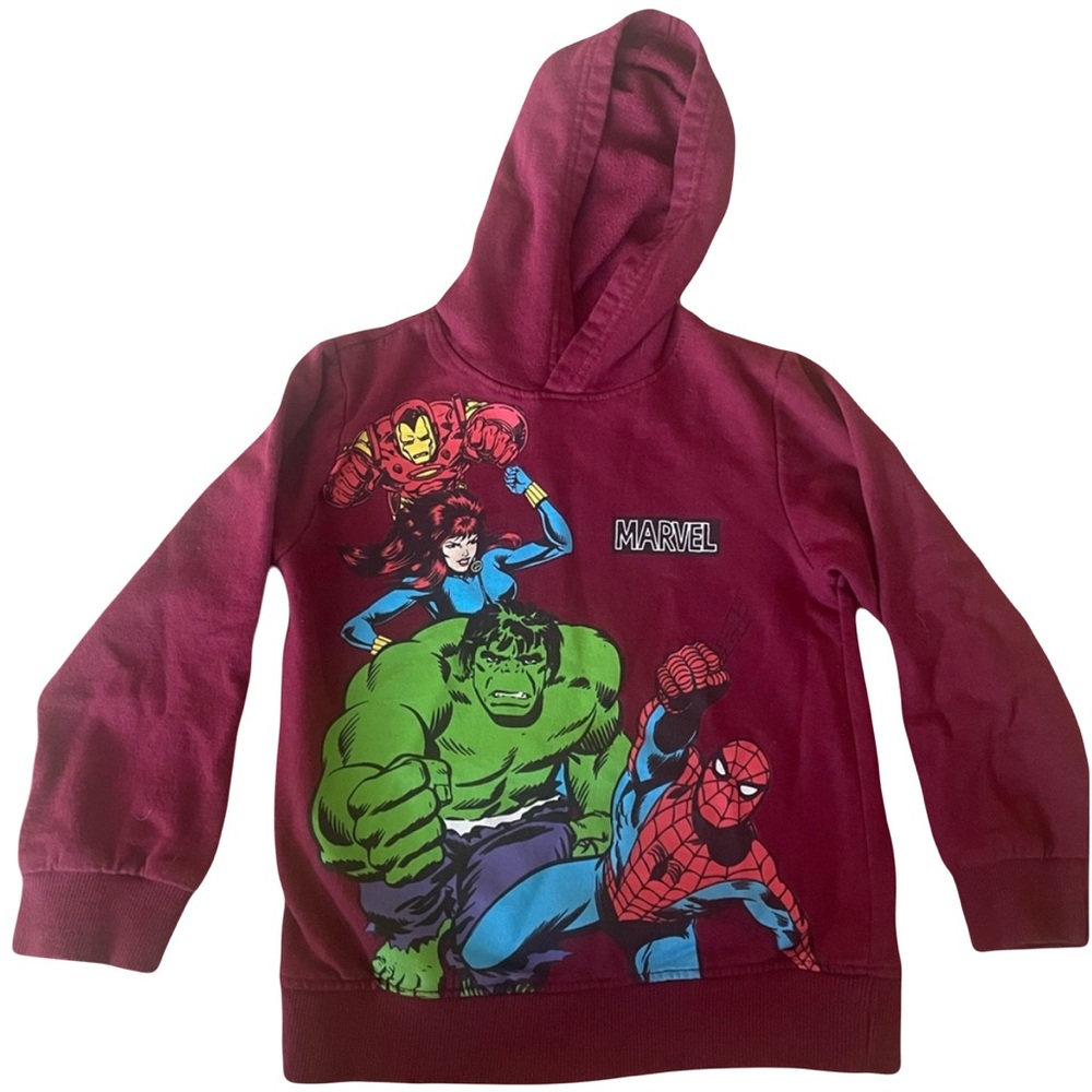 Marvel Kids Hoodie Spider-Man, Hulk,‎ Iron Man. Kid size 6
